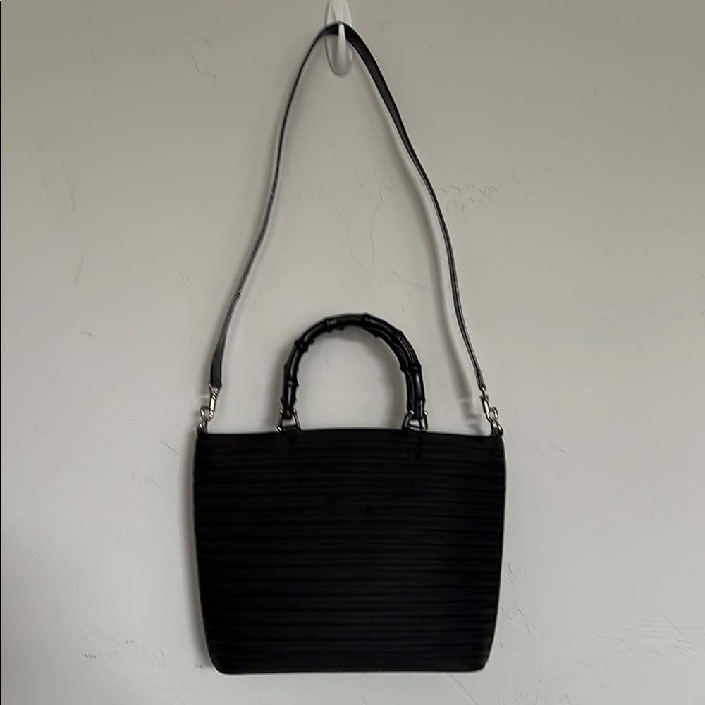 Gucci Canvas and Patent Leather 2 way bag